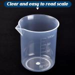 6 Pack 100ml Plastic Lab Beakers with Pour Spout