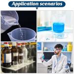 6 Pack 100ml Plastic Lab Beakers with Pour Spout