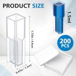 200pcs 1.5ml Plastic Cuvettes for Spectrophotometers