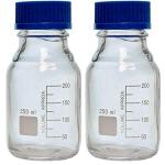 Karter Scientific 250ml Borosilicate Glass Bottles (2 Pack)