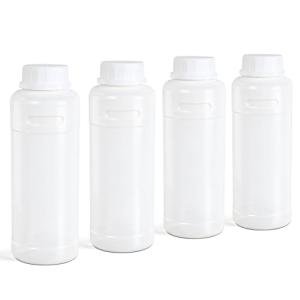 16oz Plastic Bottles with Caps, 4 Pack