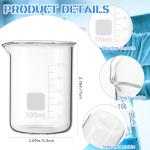 6 Pack 100ml Borosilicate Glass Lab Beakers