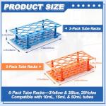 LemonRoad 6 Pack Test Tube Rack - Detachable Holder