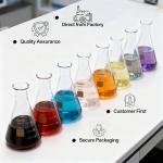 500ml Glass Erlenmeyer Flask 8-Pack for Labs