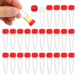 PATIKIL 1.5ml Cryogenic Vials with Red Caps - 25 Pack