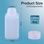 4oz Plastic Lab Chemical Reagent Bottles (2 Pack)