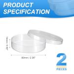 Patikil 60mm Plastic Petri Dishes with Lids
