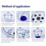 180mm Lab Glass Desiccator with Porcelain Base