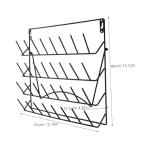 Wall Mounted Lab Drying Rack with Organizer Basket