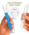 25 PCS Clear Plastic Test Tubes with Caps