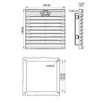 148.5mm Ventilation Exhaust Fan Filter for Dust