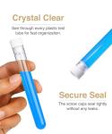 25 PCS Clear Plastic Test Tubes with Caps