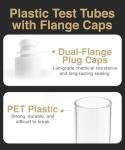 25 PCS Clear Plastic Test Tubes with Caps