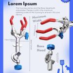 3-Prong Lab Clamp with Boss Head for Test Tubes