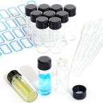 10PCS 4ml Clear Glass Vials with Caps and Droppers