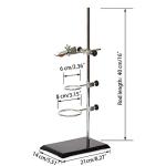 Chemistry Lab Stand Set with Support Rod and Rings