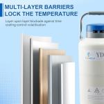 3L Aluminum Alloy Cryogenic Container for Liquid Nitrogen