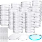 100 Clear Plastic Petri Dishes with Pipettes