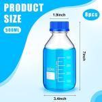 8-Piece Borosilicate Storage Bottles for Labs