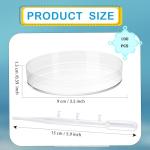 100 Clear Plastic Petri Dishes with Pipettes