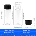 10PCS 4ml Clear Glass Vials with Caps and Droppers