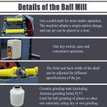 220V Horizontal Lab Ball Mill with Alumina Jar