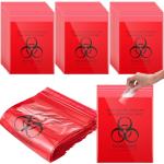 500 Red Biohazard Waste Bags - 11"x15