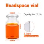 Borosilicate Glass Headspace Vials, 6 ml, Pack of 100