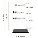2 Pack Lab Stand Set with Clamps & Rings