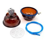 Brown Plastic Vacuum Desiccator with Pressure Gauge, 150ml