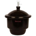 Amber Glass Vacuum Desiccator with Valve and Plate