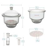 Stonylab 7.1-Inch Glass Vacuum Desiccator