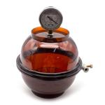Brown Plastic Vacuum Desiccator with Pressure Gauge, 150ml