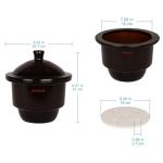 Amber Glass Desiccator Jar with Porcelain Plate