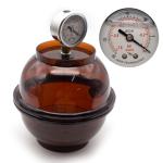 Brown Plastic Vacuum Desiccator with Pressure Gauge, 150ml