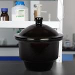 Amber Glass Vacuum Desiccator with Valve and Plate