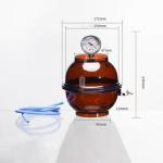 Brown Plastic Vacuum Desiccator with Pressure Gauge, 150ml