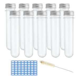 PATIKIL 100ml Clear Plastic Test Tubes Set