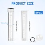 10 Pack of 10ml Clear Plastic Test Tubes