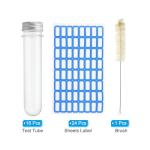 PATIKIL 100ml Clear Plastic Test Tubes Set
