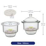 Labasics Round Glass Desiccator with Porcelain Plate