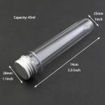 6-Pack Clear Plastic Test Tubes with Caps