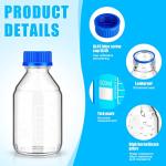 8-Piece Borosilicate Storage Bottles for Labs