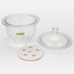 Labasics Round Glass Desiccator with Porcelain Plate