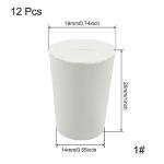 Kyuionty 12 Pack Rubber Tapered Lab Stoppers