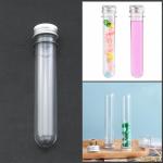 6-Pack Clear Plastic Test Tubes with Caps