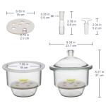 Labasics Glass Vacuum Desiccator with Valve, 7.1 Inch