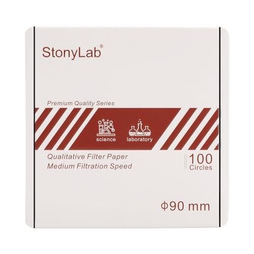 Stonylab 100-Pack 90mm Ashless Filter Paper