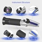 Buhobha Dual Scale Refractometer for Brewing & Labs