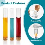 Glass Test Tubes with Cork Stopper - 12 Pack
